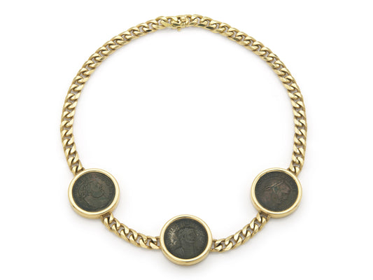Vintage 1980s Bvlgari Monete Roman Coins Necklace