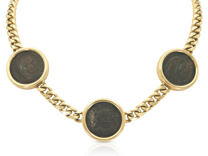 Vintage 1980s Bvlgari Monete Roman Coins Necklace