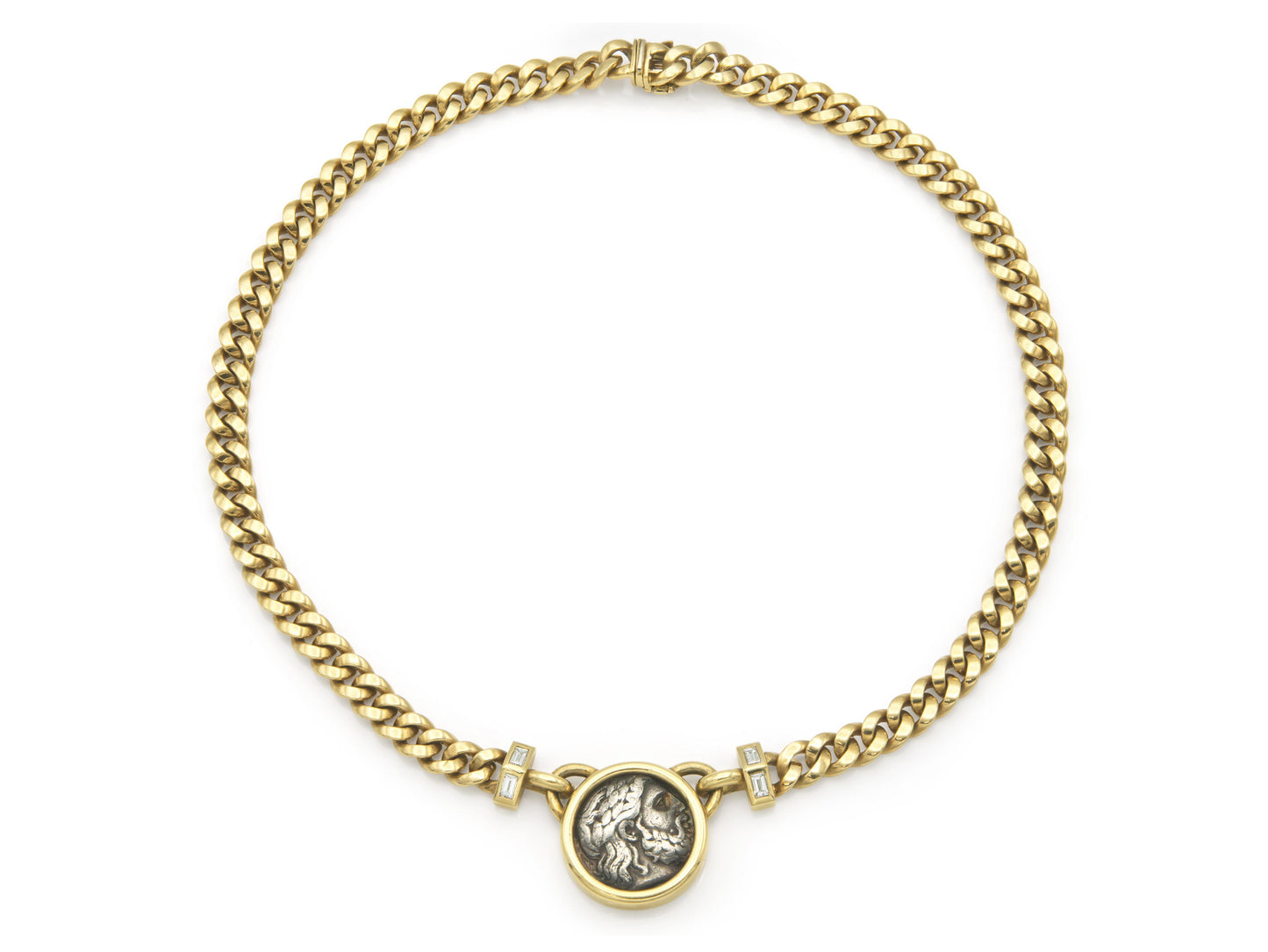 Vintage 1980s Bvlgari Moneta Roman Coin Necklace