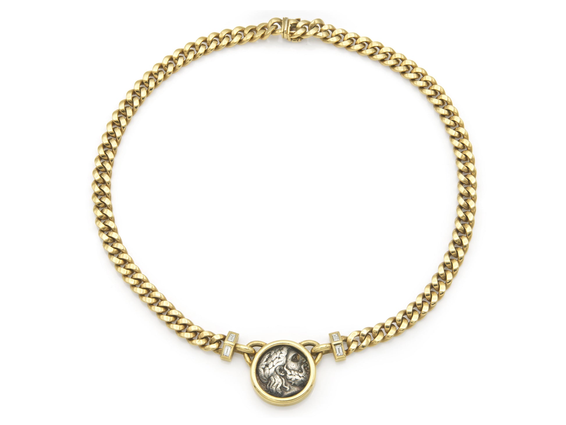 Vintage 1980s Bvlgari Moneta Roman Coin Necklace