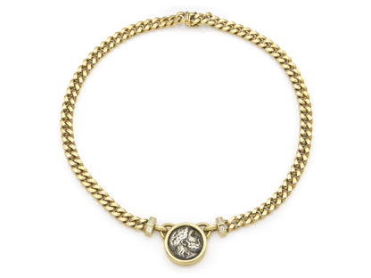 Vintage 1980s Bvlgari Moneta Roman Coin Necklace