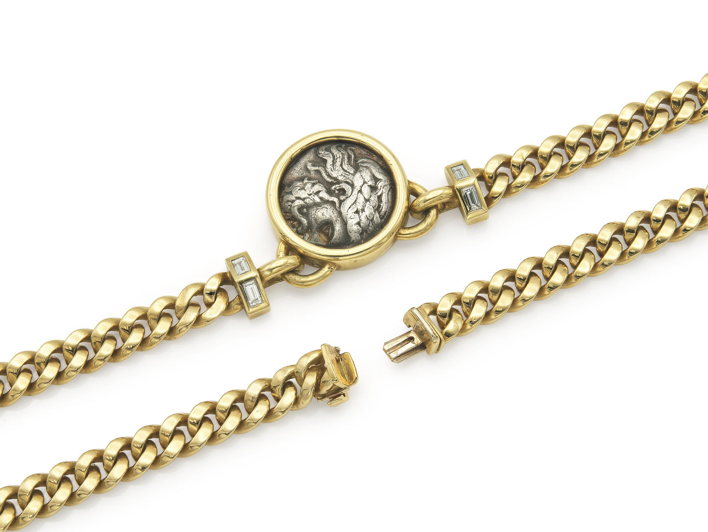 Vintage 1980s Bvlgari Moneta Roman Coin Necklace