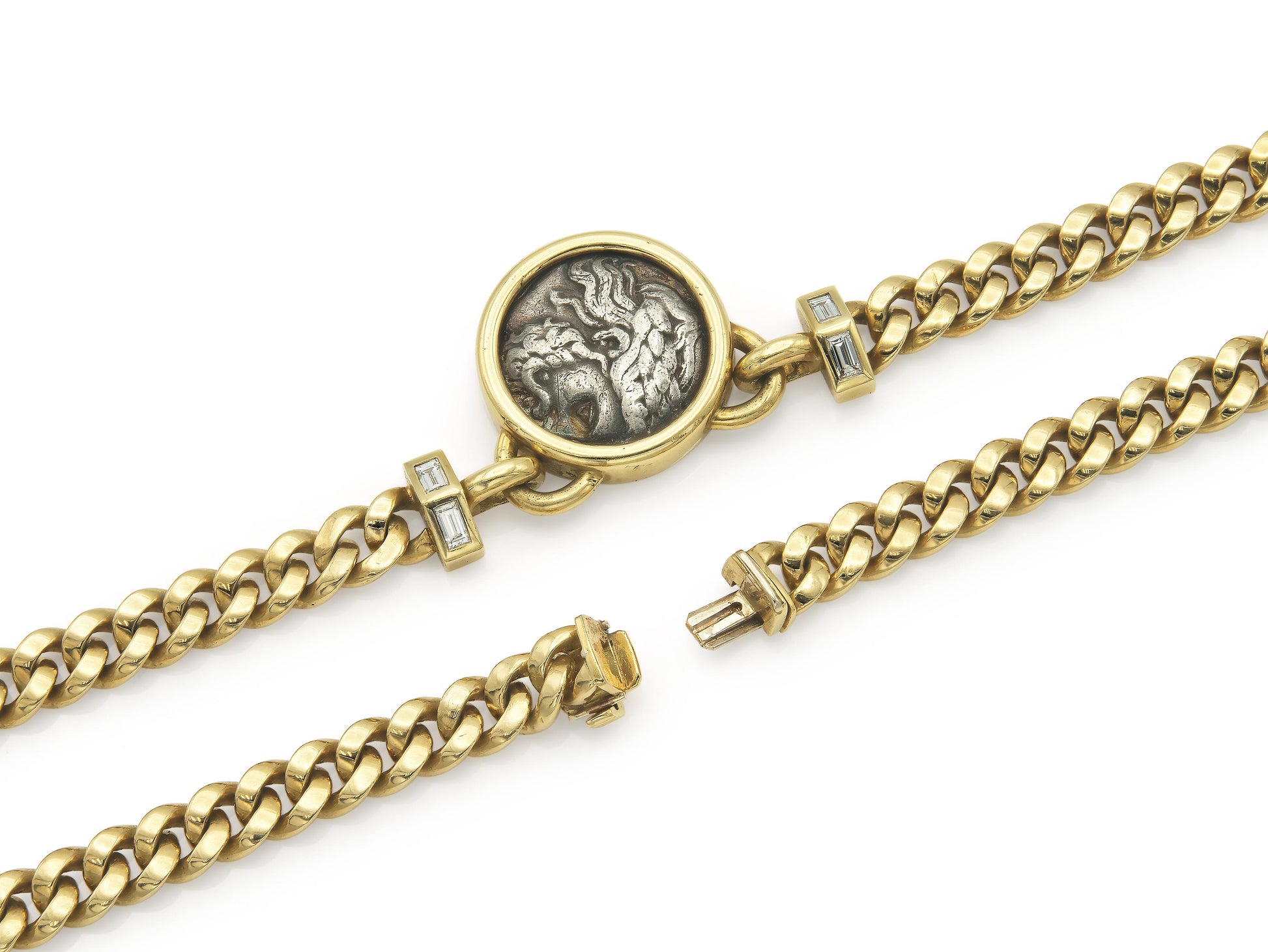 Vintage 1980s Bvlgari Moneta Roman Coin Necklace