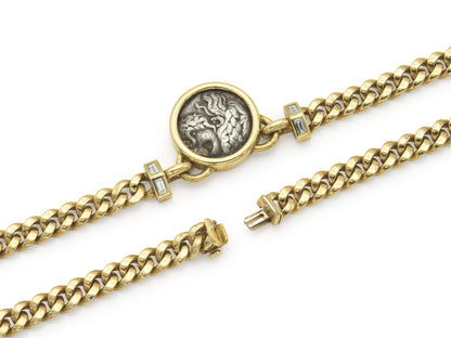Vintage 1980s Bvlgari Moneta Roman Coin Necklace