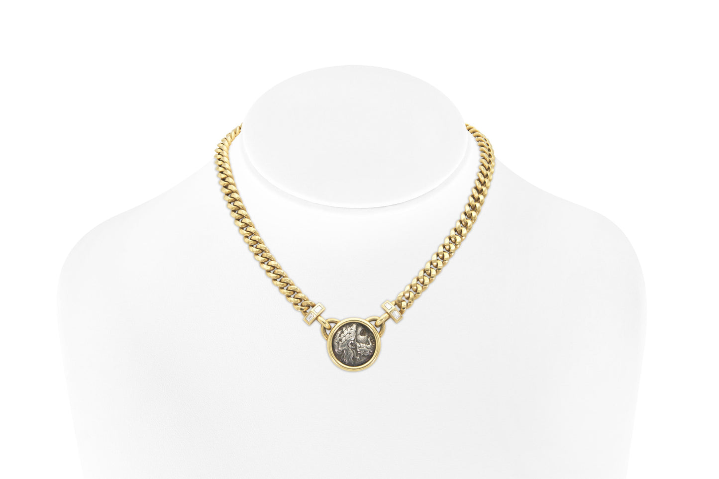 Vintage 1980s Bvlgari Moneta Roman Coin Necklace