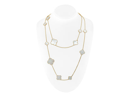 Van Cleef & Arpels 16 Motif Mother of Pearl Magic Alhambra Necklace