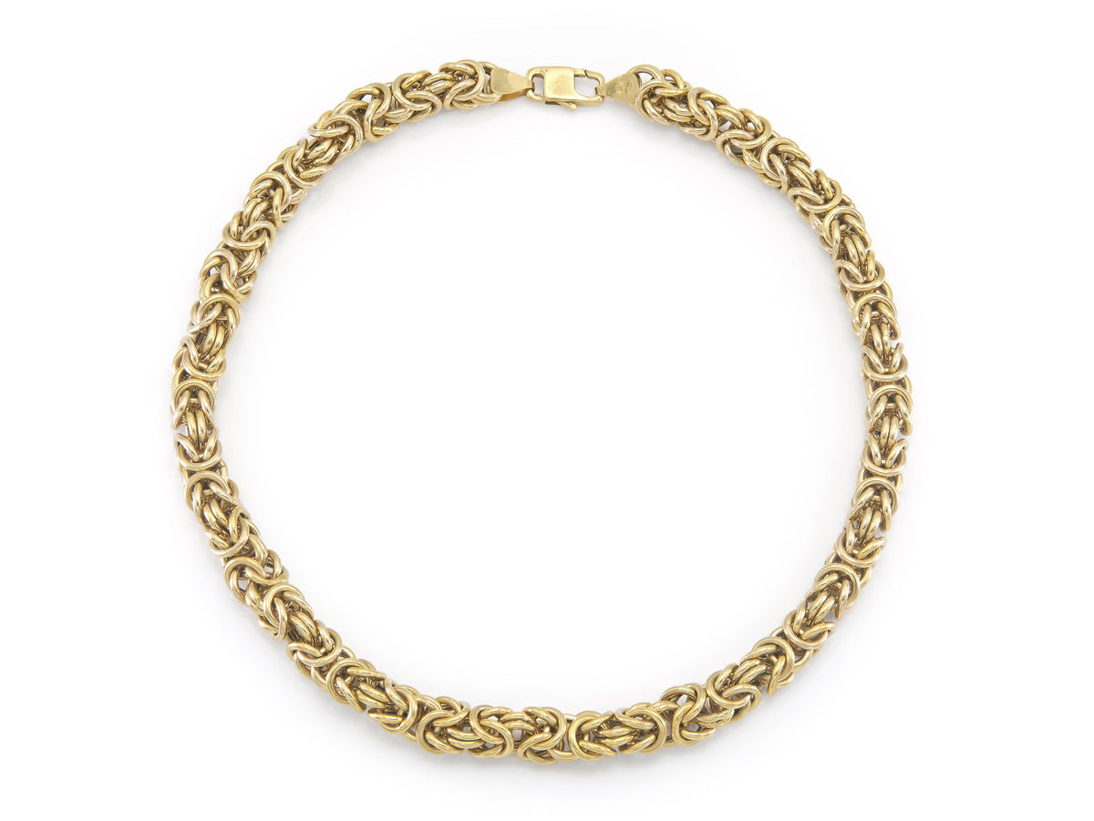 Vintage 1980s Gold Byzantine Chain