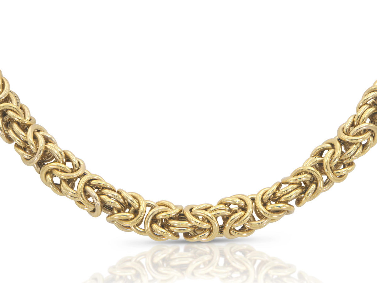 Vintage 1980s Gold Byzantine Chain