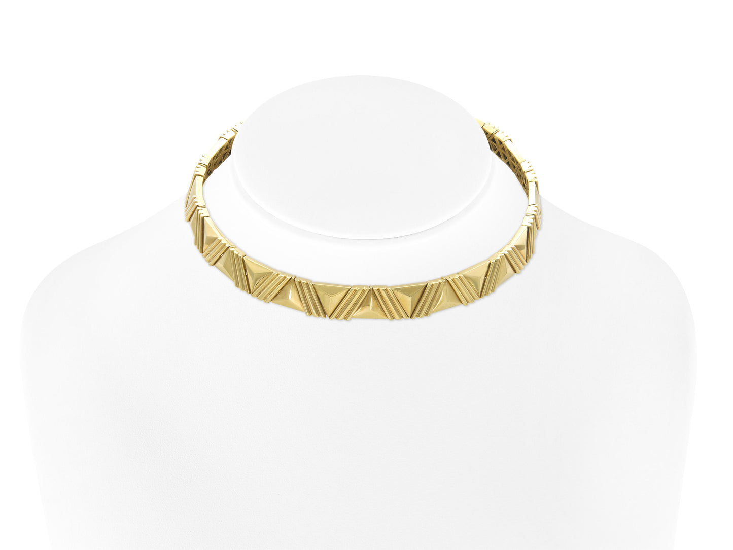 Vintage 1980s Gold Chocker Necklace, Bracelet & Earrings Set