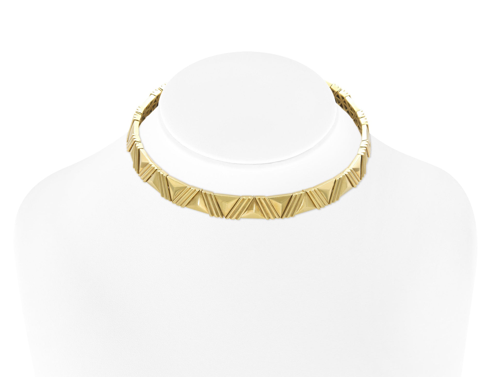 Vintage 1980s Gold Chocker Necklace, Bracelet & Earrings Set