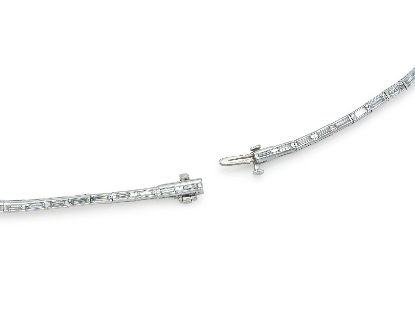 Vintage 1950s 20.00 Carat Multi-Cut Diamond Necklace