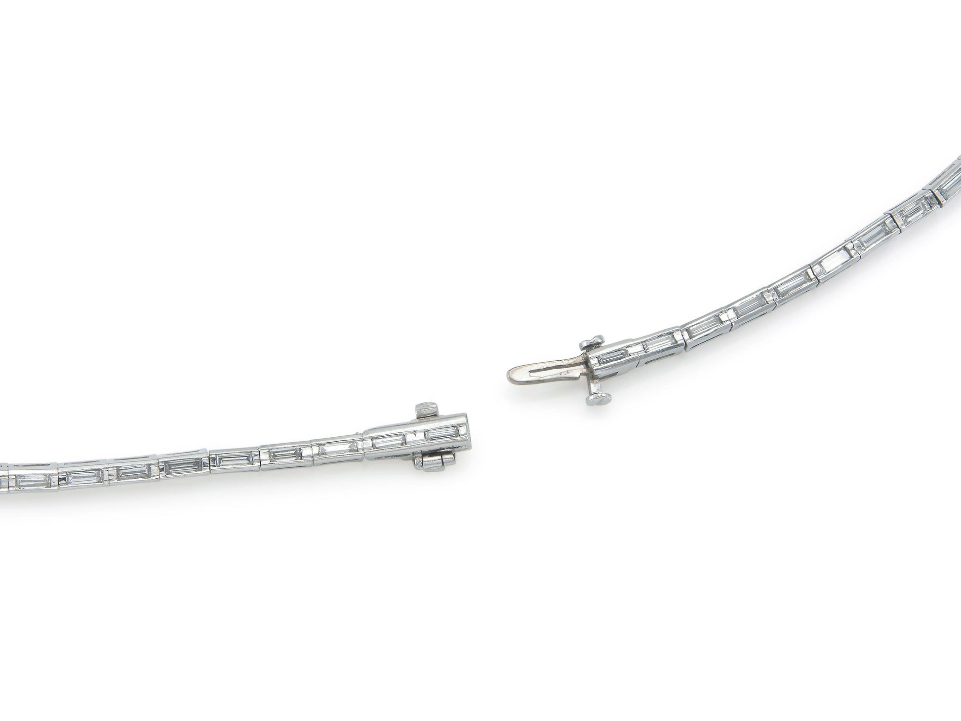 Vintage 1950s 20.00 Carat Multi-Cut Diamond Necklace
