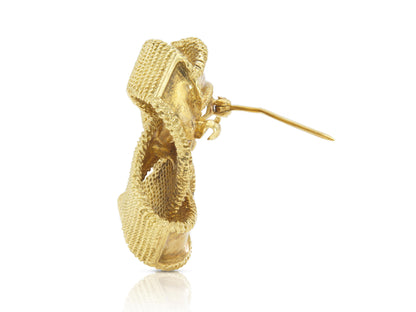 Vintage 1970s Gold Knot Brooch