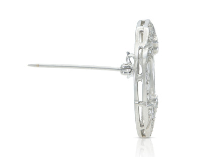 Vintage 1950s 1.20 Carat Diamond Circle Brooch