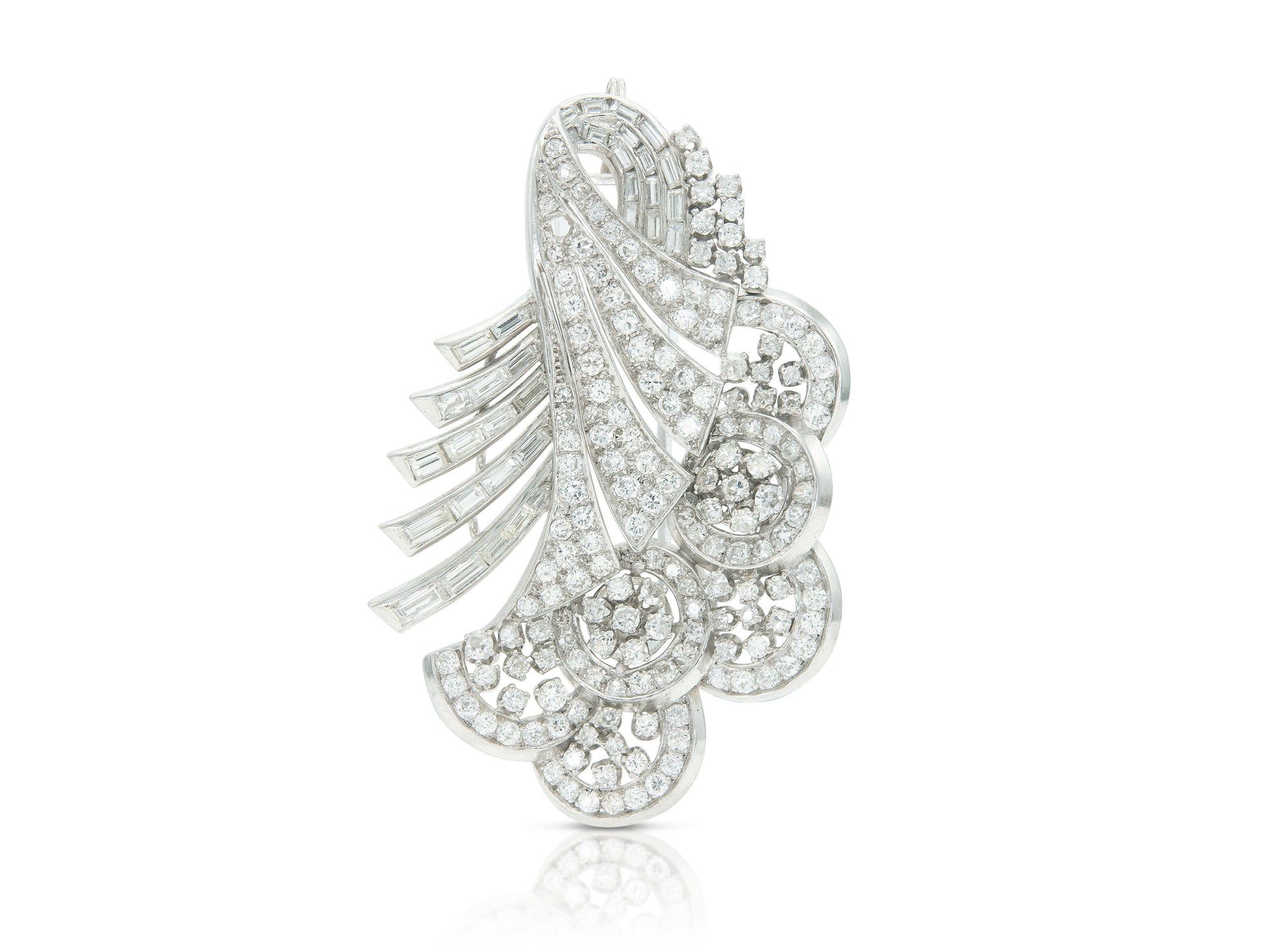 Vintage 1940s 8.50 Carat Diamond Brooch Pendant