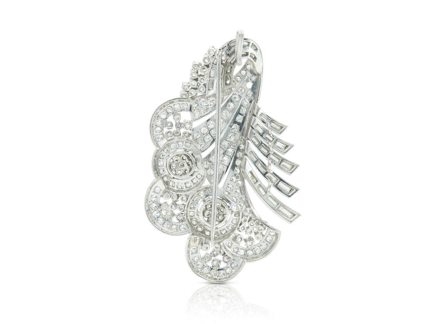 Vintage 1940s 8.50 Carat Diamond Brooch Pendant