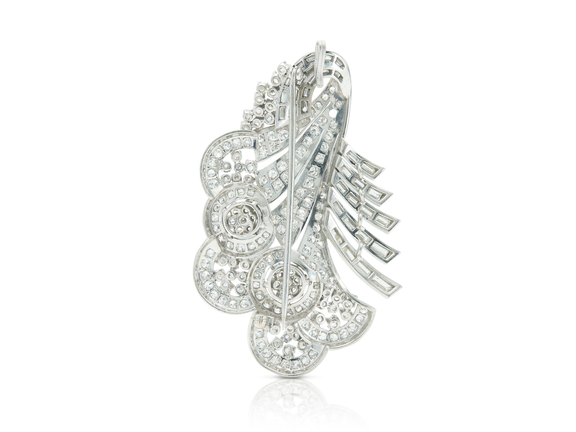 Vintage 1940s 8.50 Carat Diamond Brooch Pendant