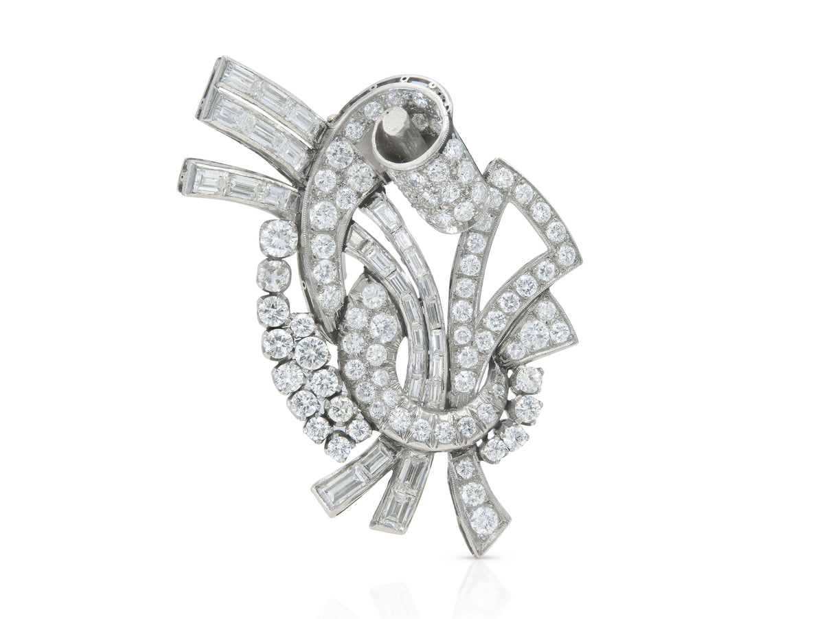 Vintage 1950s Diamond Brooch