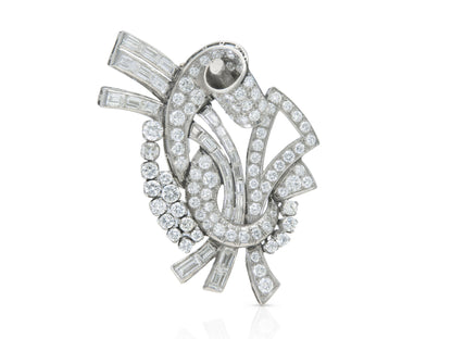Vintage 1950s Diamond Brooch