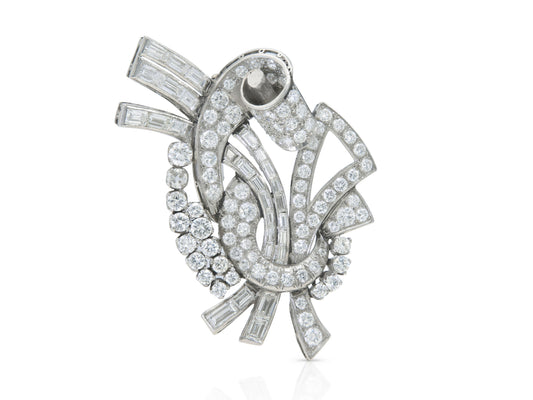 Vintage 1950s Diamond Brooch