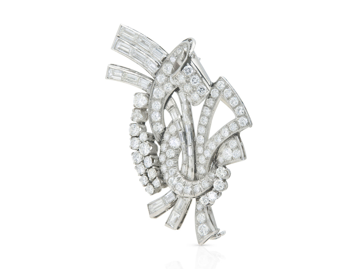 Vintage 1950s Diamond Brooch