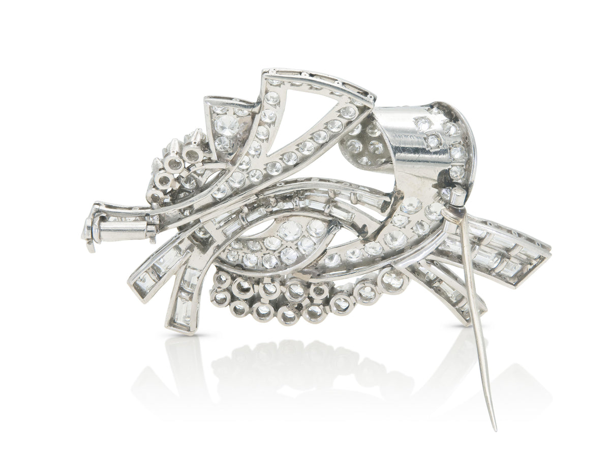 Vintage 1950s Diamond Brooch