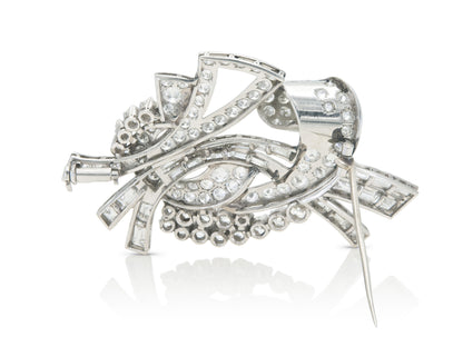Vintage 1950s Diamond Brooch