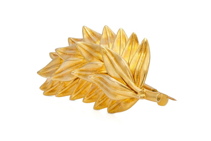 Vintage 1970s Lalaounis Gold Feathers Brooch