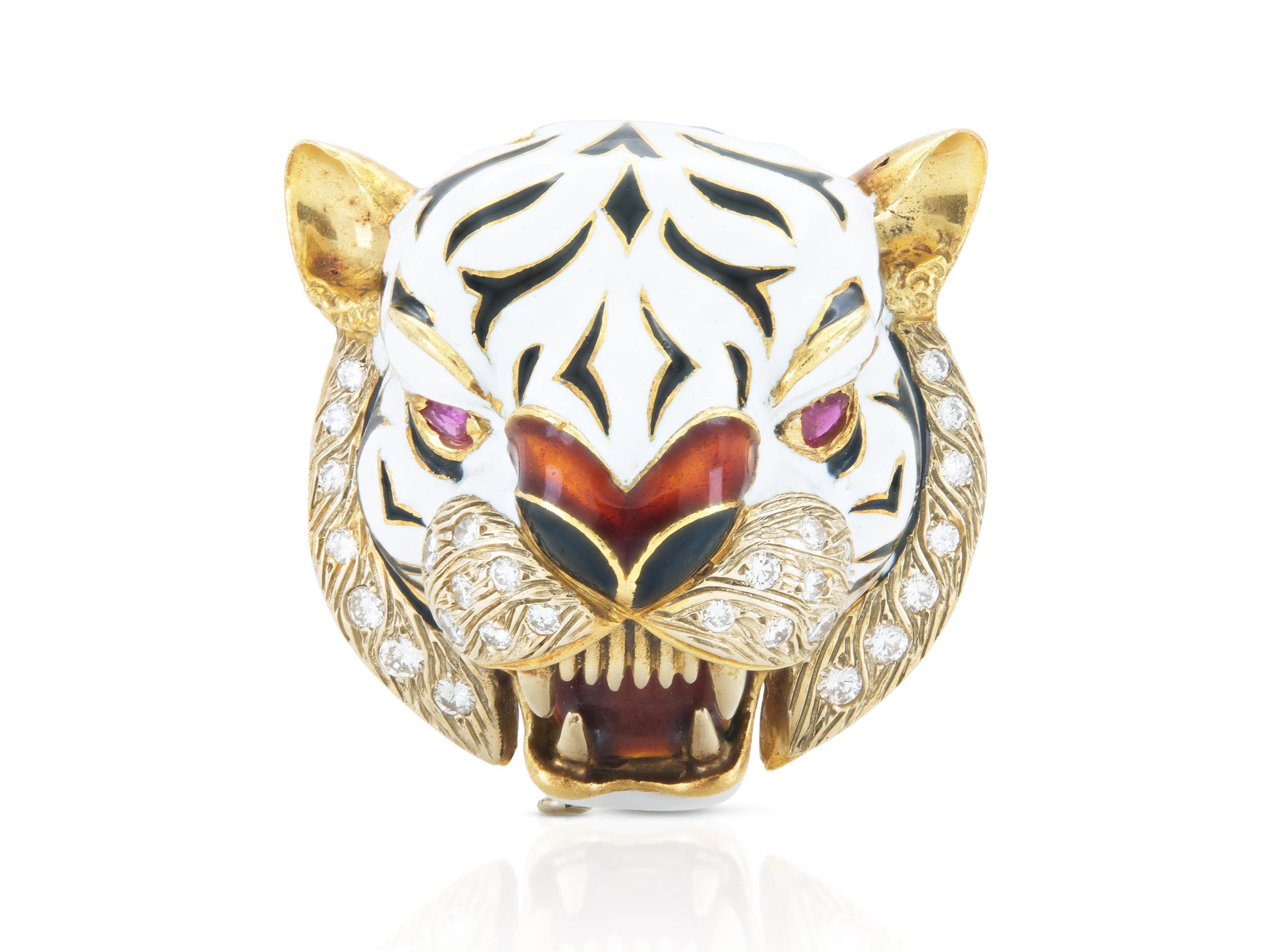 Vintage 1960s Frascarolo Tiger Brooch