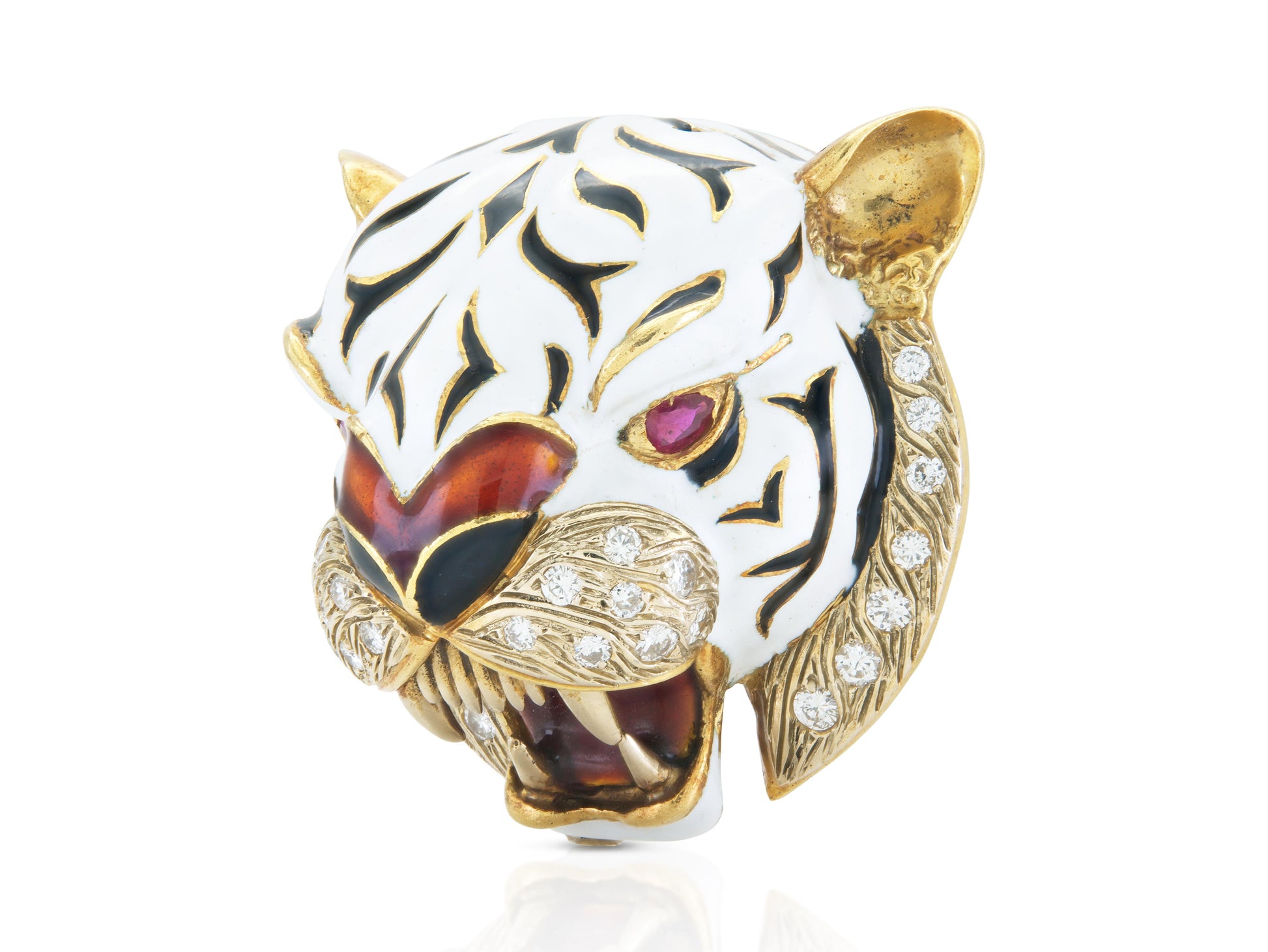 Vintage 1960s Frascarolo Tiger Brooch