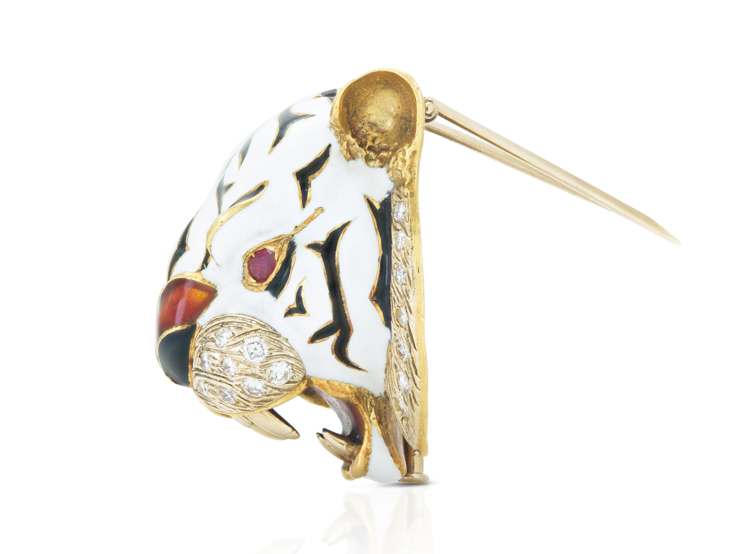 Vintage 1960s Frascarolo Tiger Brooch
