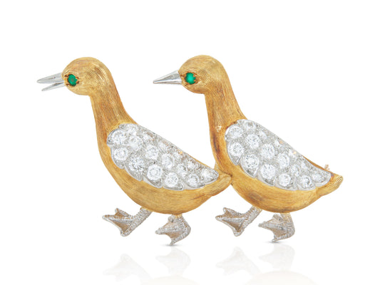Vintage 1960s Tiffany & Co. Ducks Brooch