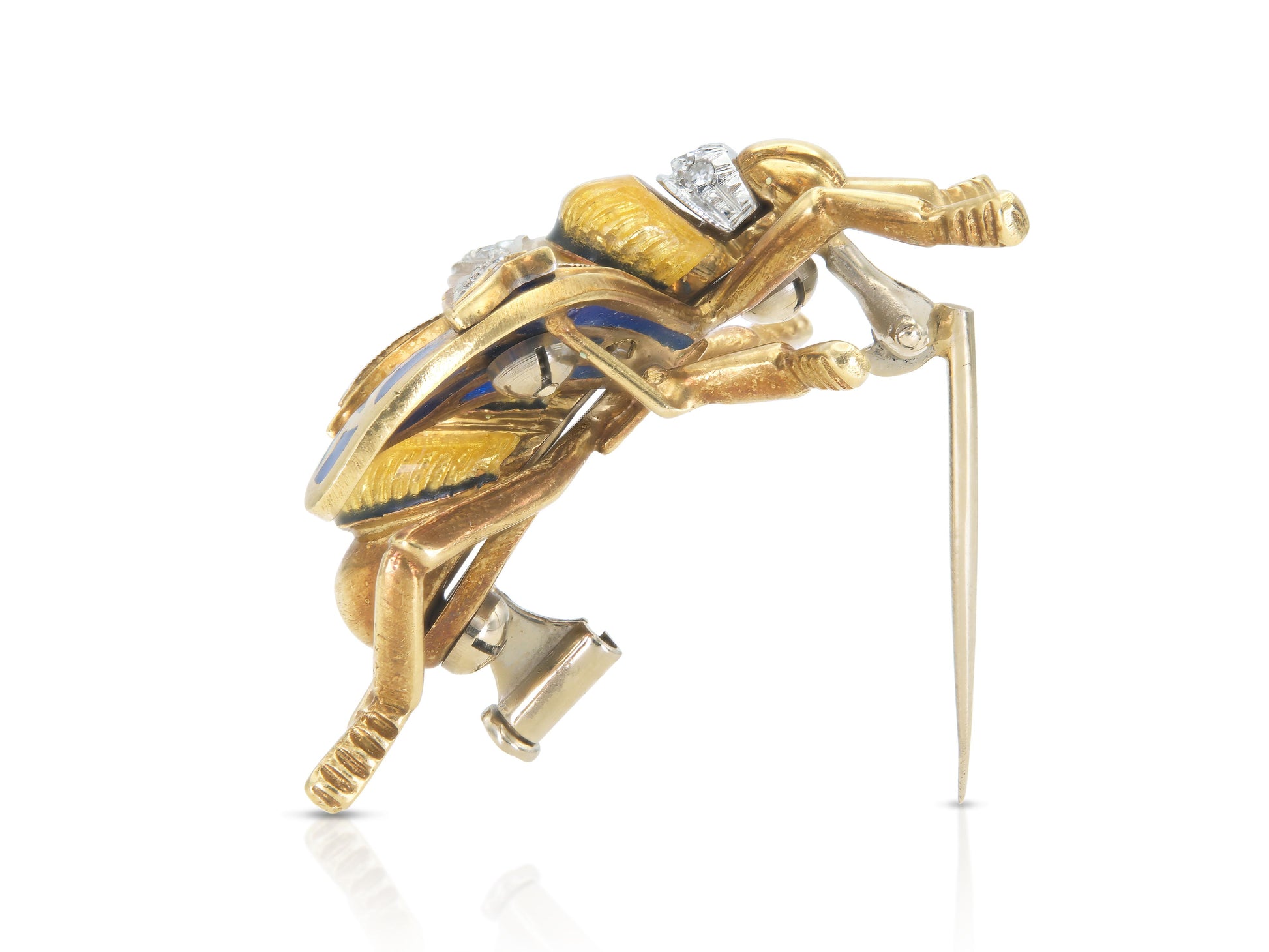 Vintage 1970s Enamel Bee Brooch