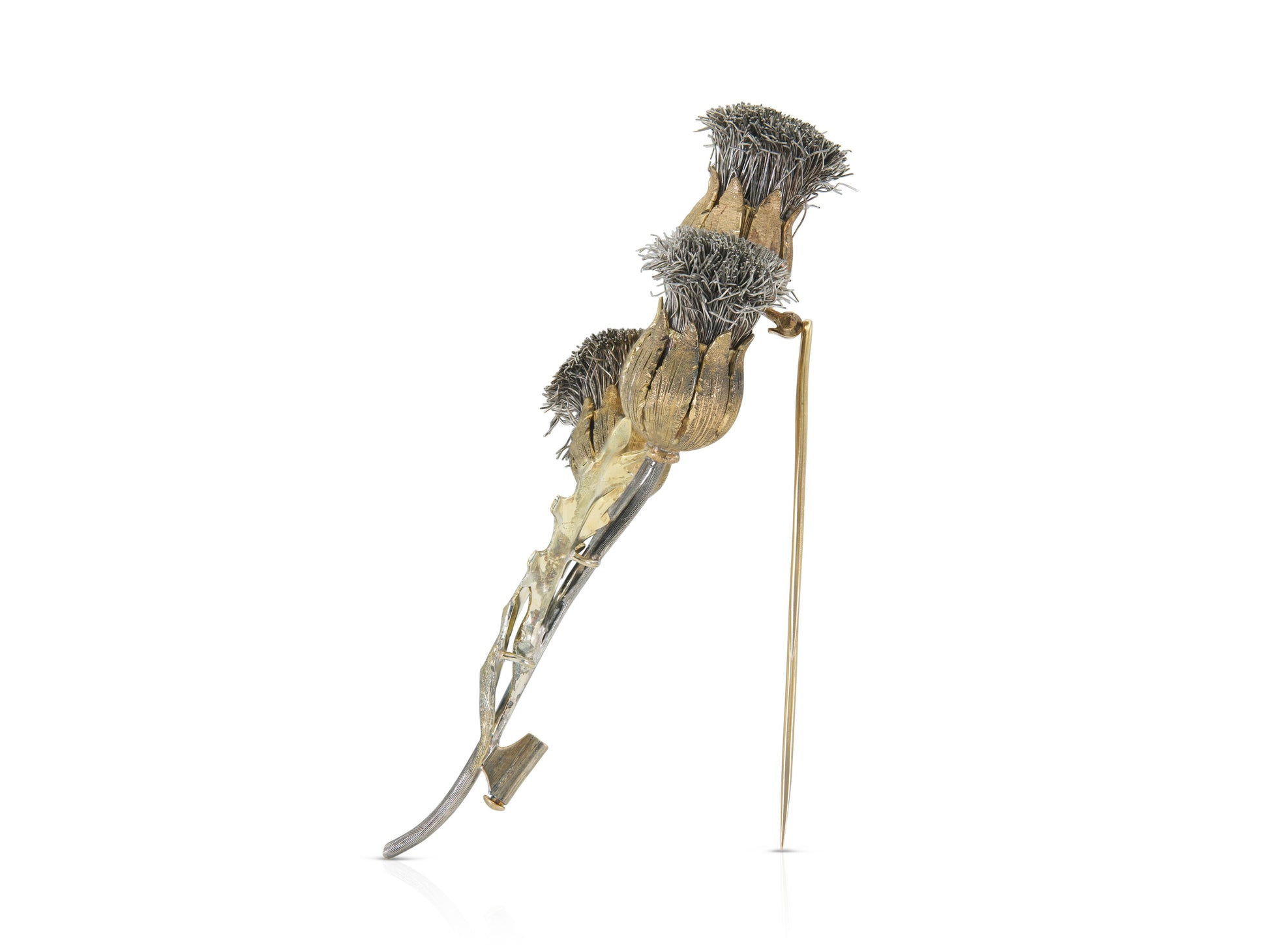 Vintage 1960s Mario Buccellati Thistle Brooch