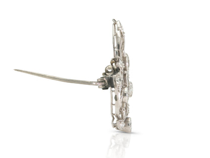 Antique Edwardian 1900s 0.90 Carat Diamond Brooch