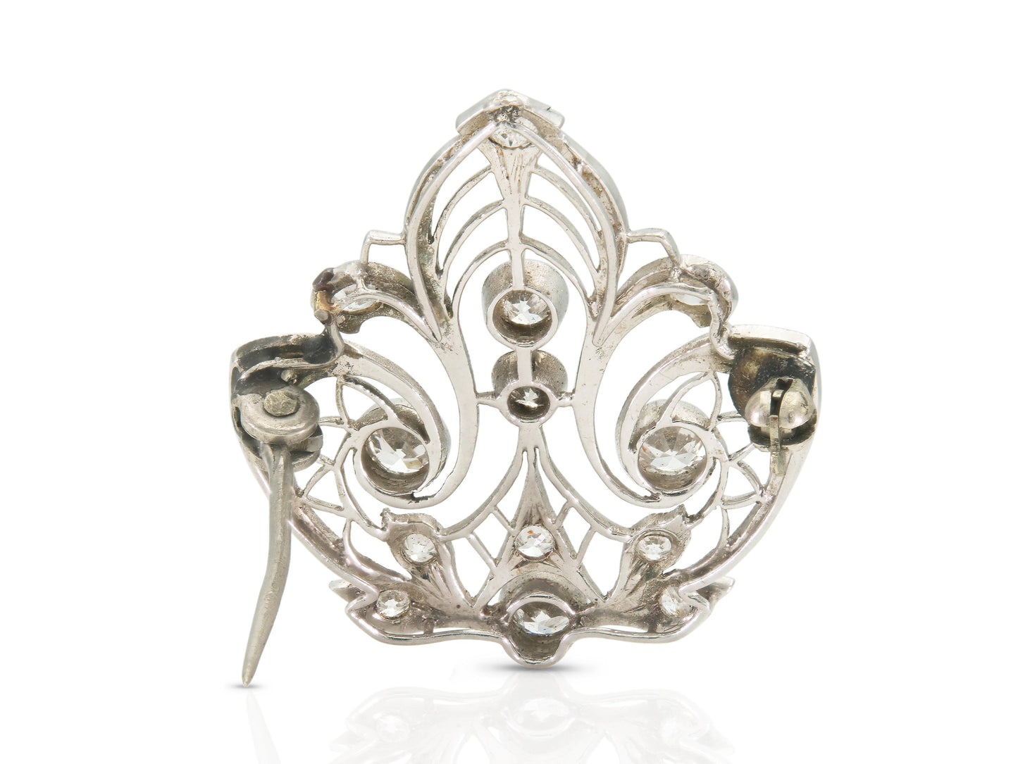 Antique Edwardian 1900s 0.90 Carat Diamond Brooch