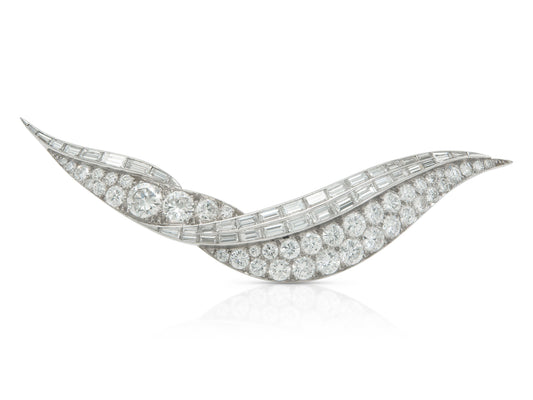Vintage 1950s 11.00 Carat Diamond Brooch