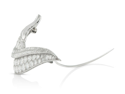 Vintage 1950s 11.00 Carat Diamond Brooch