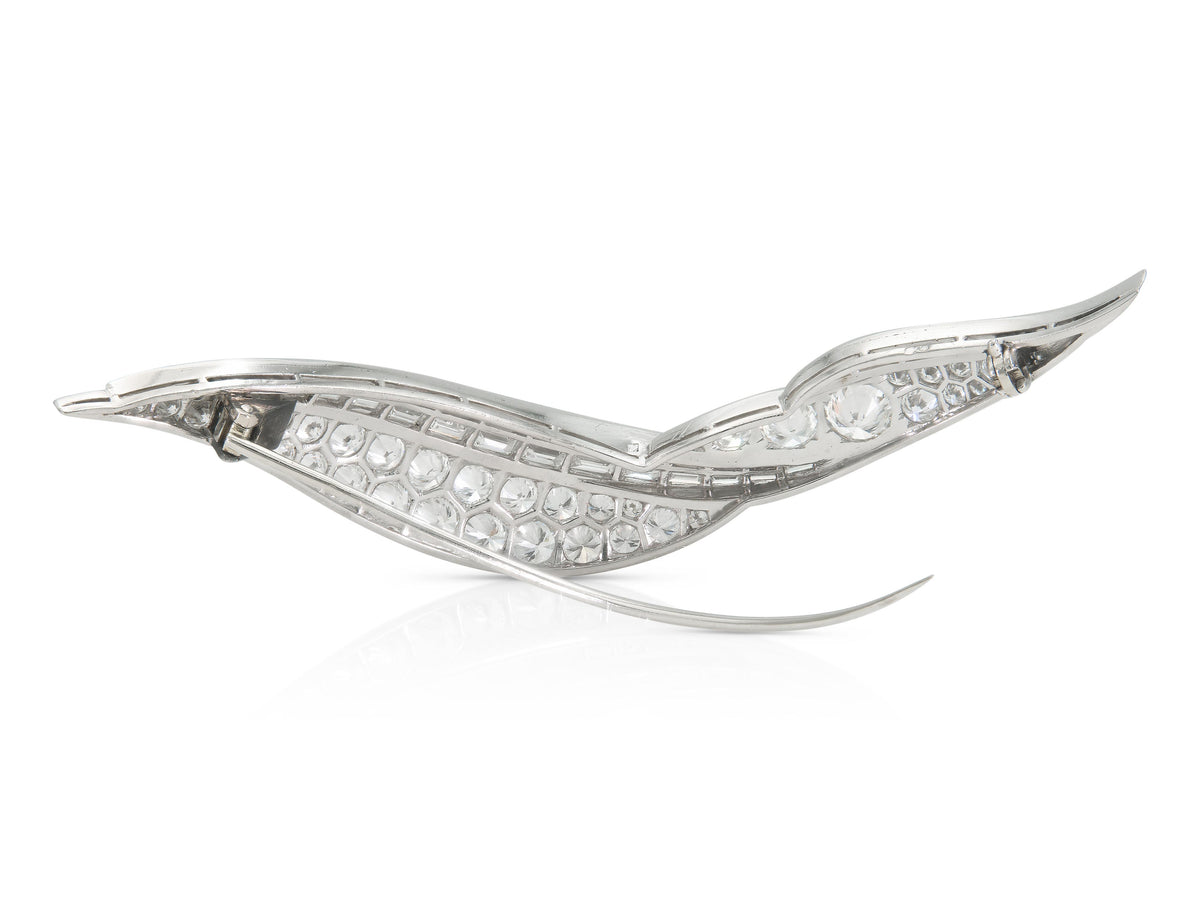 Vintage 1950s 11.00 Carat Diamond Brooch