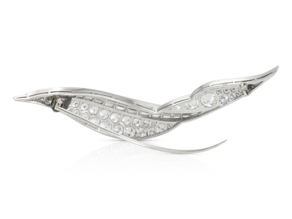Vintage 1950s 11.00 Carat Diamond Brooch