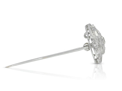 Antique Edwardian 1900s 1.10 Carat Diamond Brooch