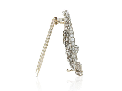 Vintage 1950s 3.00 Carat Diamond Brooch