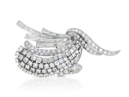 Vintage 1950s Diamond Brooch