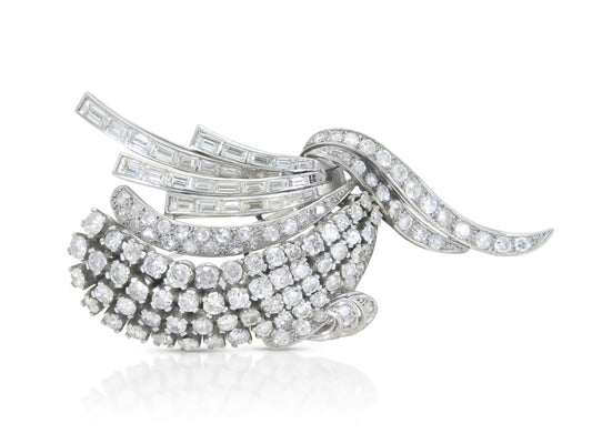 Vintage 1950s Diamond Brooch