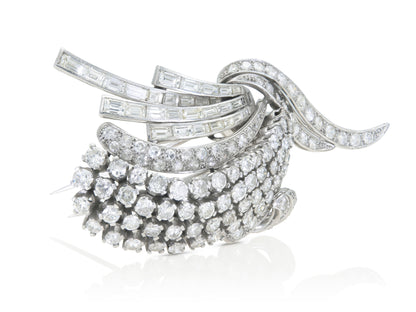 Vintage 1950s Diamond Brooch