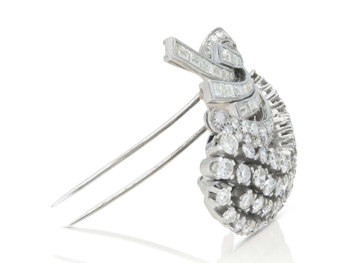 Vintage 1950s Diamond Brooch