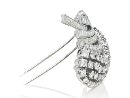 Vintage 1950s Diamond Brooch