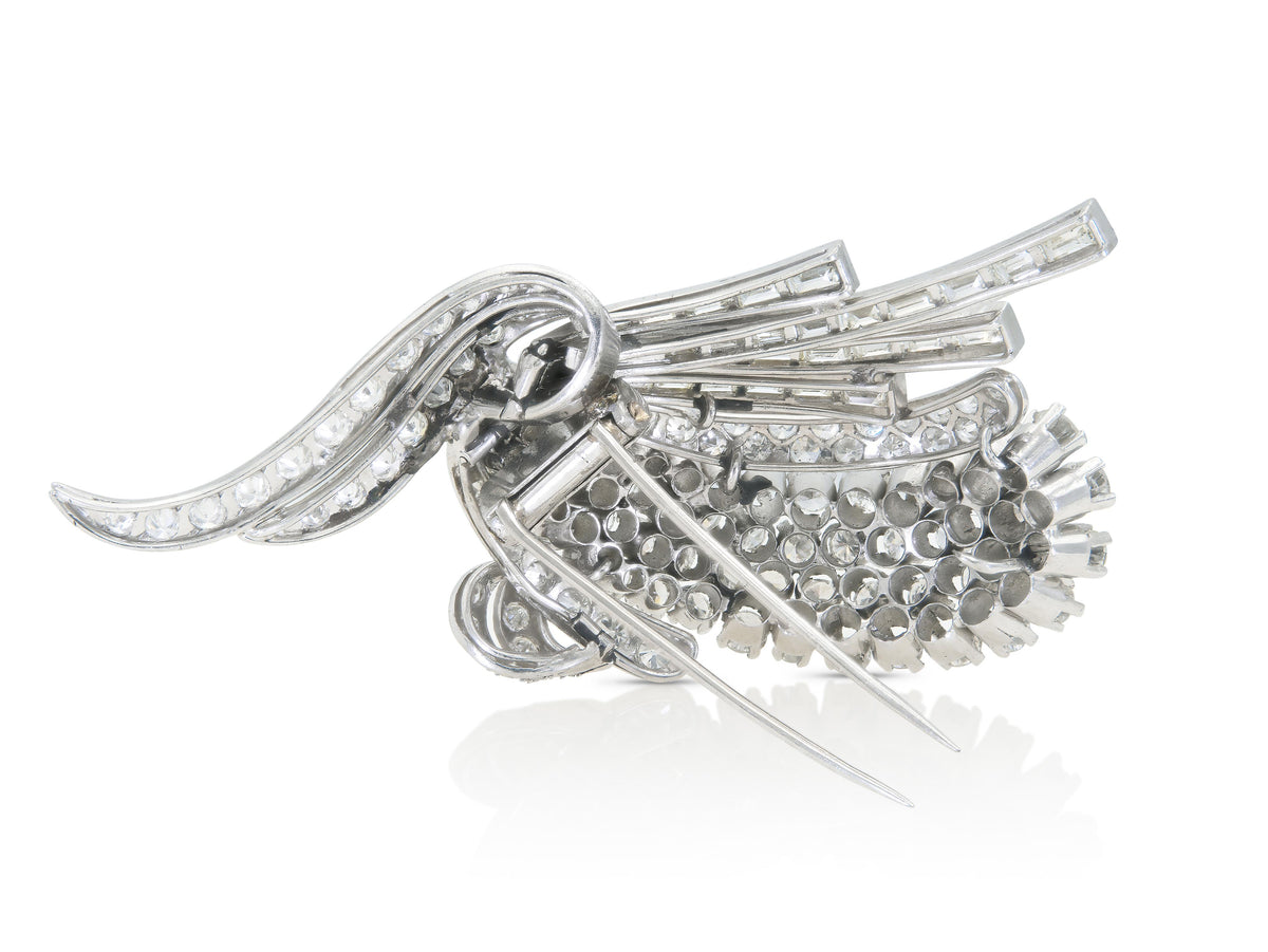 Vintage 1950s Diamond Brooch