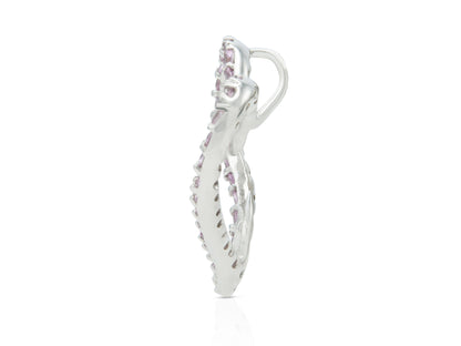 0.70 Carat Pink Sapphire Open Heart Pendant