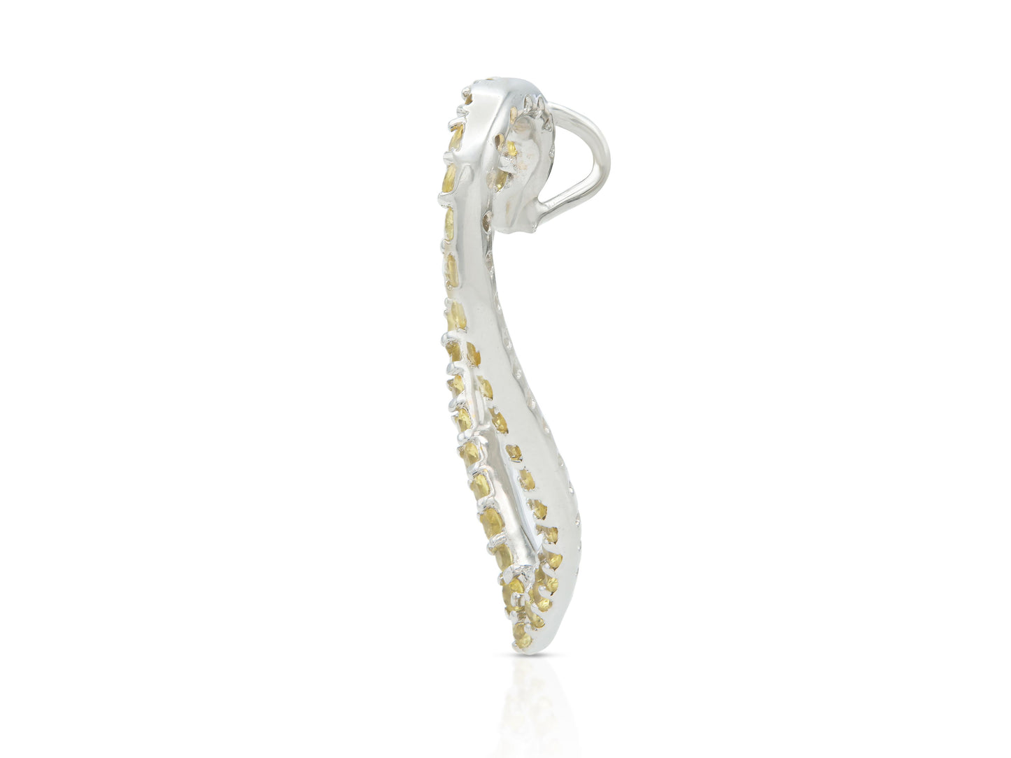 1.20 Carat Yellow Sapphire Open Heart Pendant